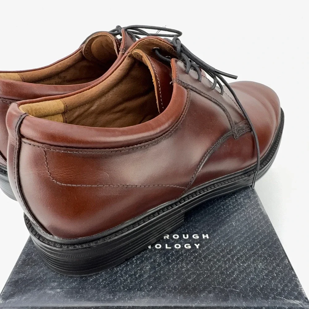 Nunn Bush Fenway‎ Cognac Plain Toe Derby Dress Shoes Mens 12M NIB